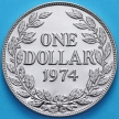 Монета Либерия 1 доллар 1974 год. Proof