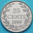 Монета Либерии 25 центов 2000 год.