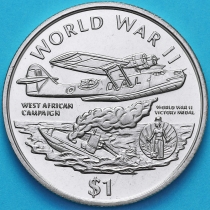 Либерия 1 доллар 1997 год. Западно-Африканская компания