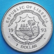 Монета Либерии 1 доллар 1993 год. Нолан Райан.