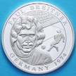 Монета Либерии 10 долларов 2001 год. Пауль Брайтнер. Серебро.