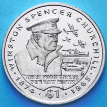 Либерия 1 доллар 1995 год. Уинстон Черчилль.