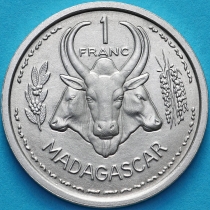 Мадагаскар 1 франк 1958 год.