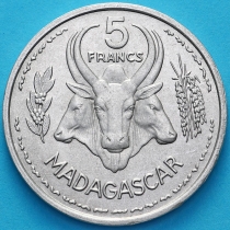 Мадагаскар 5 франков 1953 год.