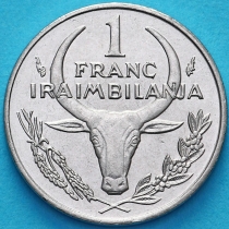 Малагаси (Мадагаскар)  1 франк 1993 год.