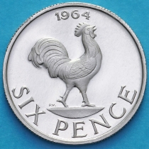 Малави 6 пенсов 1964 год. PROOF