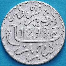 Марокко 1 дирхам 1882 (1299) год. Серебро.