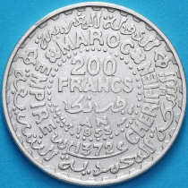 Марокко 200 франков 1953 год. Серебро