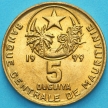 Монета Мавритании 5 угий 1999 год.