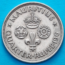 Маврикий 1/4 рупии 1965 год.