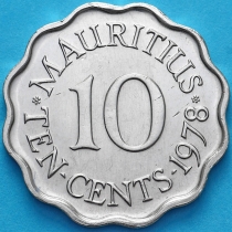 Маврикий 10 центов 1978 год. UNC