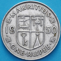 Маврикий 1 рупия 1950 год.
