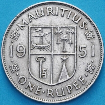 Маврикий 1 рупия 1951 год.