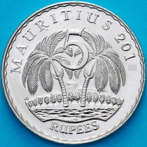 Маврикий 5 рупий 2012 год.