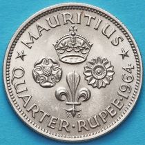 Маврикий 1/4 рупии 1964 год.