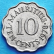 Монета Маврикий 10 центов 1978 год.