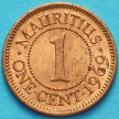 Монета Маврикий 1 цент 1969 год.