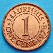 Монета Маврикия 1 цент 1978 год.