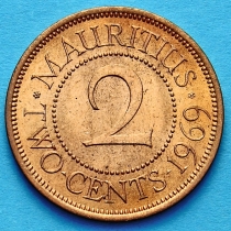 Маврикий 2 цента 1969 год.