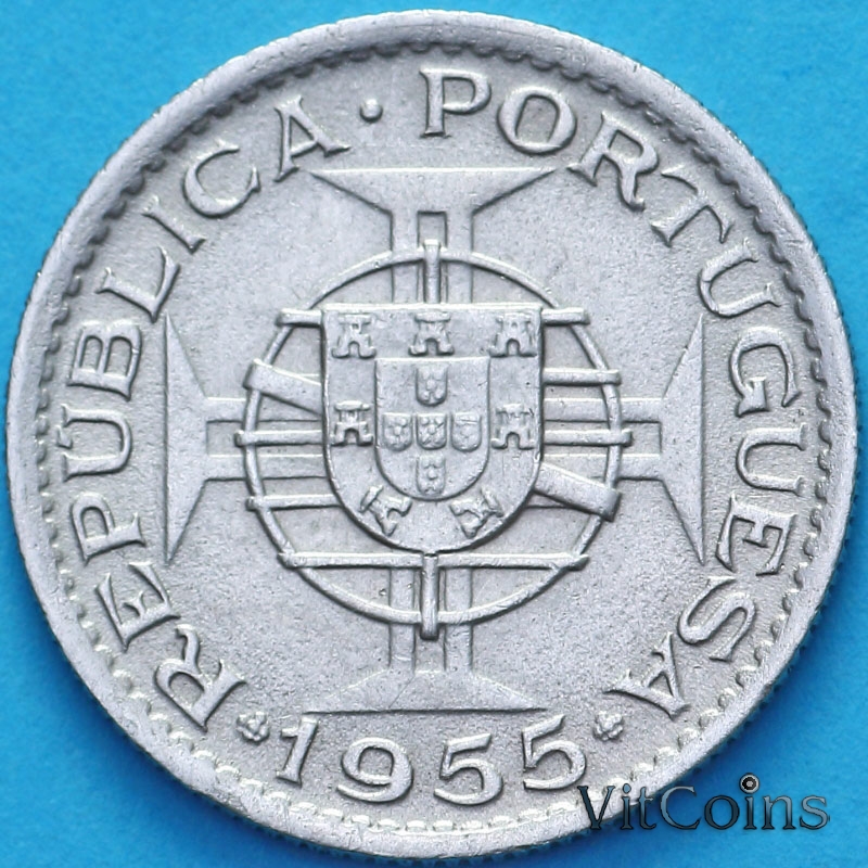 Монета Мозамбик Португальский 2.5 эскудо 1955 год. Монета Мозамбик Португальский 2.5 эскудо 1955 год.