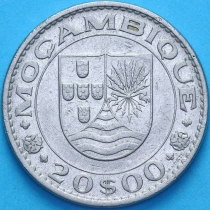 Мозамбик Португальский 20 эскудо 1971 год.