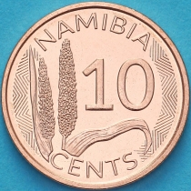 Намибия 10 центов 2025 год