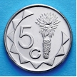 Монета Намибия 5 центов 2015 год. Алоэ.