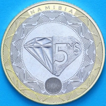 Намибия 5 долларов 2025 год