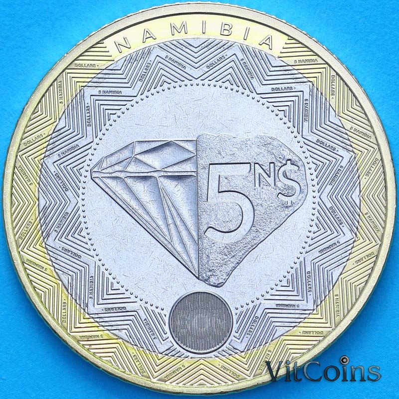 Монета Намибия 5 долларов 2025 год Монета Намибия 5 долларов 2025 год