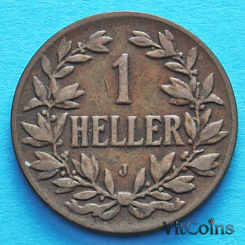 Монета Германской Восточной Африки 1 геллер 1905 год. J VF