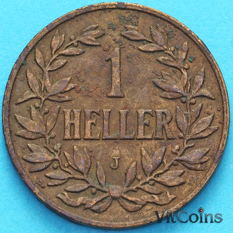 Монета Германская Восточная Африка 1 геллер 1909 год. J