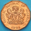 Монета Нигерия 10 кобо 1991 год.