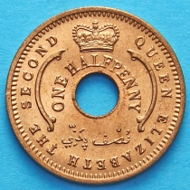 Нигерия Британская 1/2 пенни 1959 год.