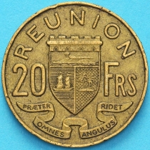 Реюньон 20 франков 1962 год.