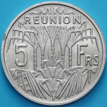 Реюньон 5 франков 1955 год.