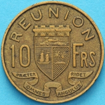 Реюньон 10 франков 1955 год.