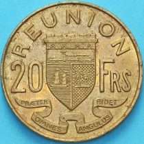 Реюньон 20 франков 1972 год.