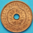 Монета Родезия и Ньясаленд 1/2 пенни 1964 год.