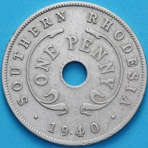 Родезия Южная 1 пенни 1940 год.