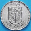 Монета Родезия 10 центов 1975 год.
