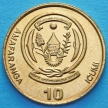 Монета Руанды 10 франков 2009 год. Банановое дерево
