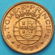 Монета Сан Томе и Принсипи 1 эскудо 1971 год.