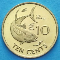 Сейшельские острова 10 центов 2007 год.