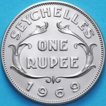 Сейшельские острова 1 рупия 1969 год.