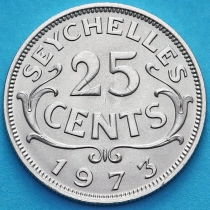 Сейшельские острова 25 центов 1973 год.