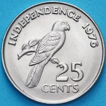 Сейшельские острова 25 центов 1976 год. Независимость.