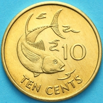 Сейшельские острова 10 центов 1997 год.