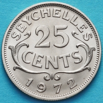 Сейшельские острова 25 центов 1972 год. UNC