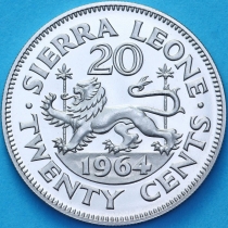 Сьерра Леоне 20 центов 1964 год. Пруф