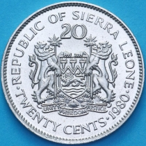 Сьерра Леоне 20 центов 1980 год